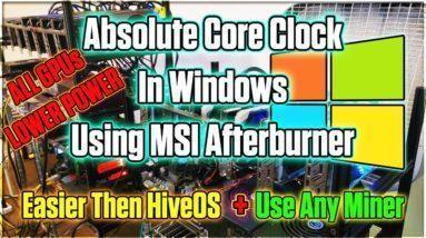 ???? LOWER POWER On All GPUs Mining Ethereum | MSI Afterburner + Absolute Core Clock