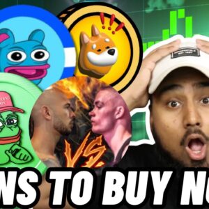 TOP 5 MEME COINS TO BUY DURING THE CRYPTO CRASH!!!