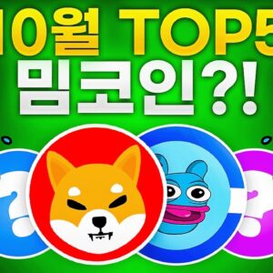 10월에 주목할 만한 밈코인 TOP5!?